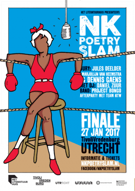 Twee studenten in de finale Poetry-Slam 2017